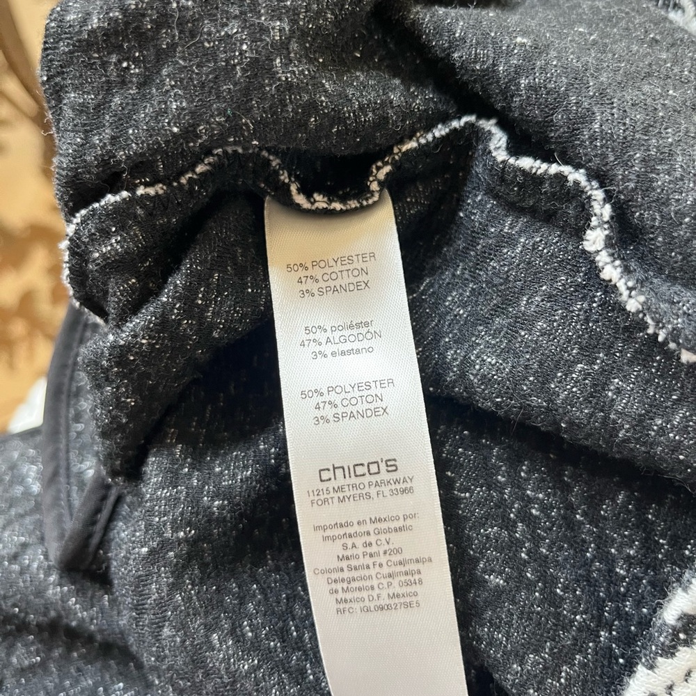 CHICO’S chevron knit jacquard jacket/coat - Picture 15 of 15